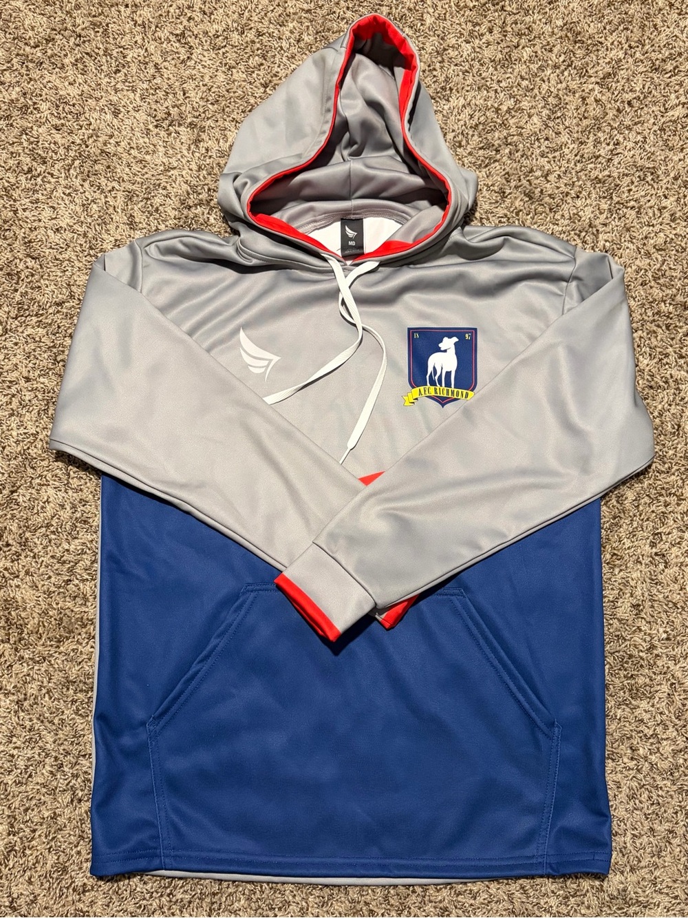 EXCLUSIVE TED LASSO A.F.C. RICHMOND HOODED, TRACK JACKET Size Medium